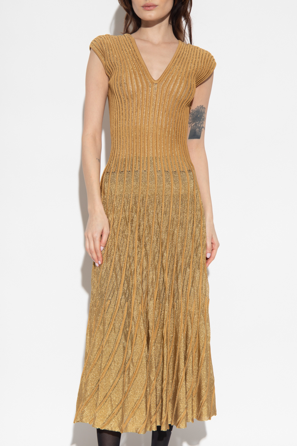 Gold Lurex dress Alaïa - SchaferandweinerShops Canada